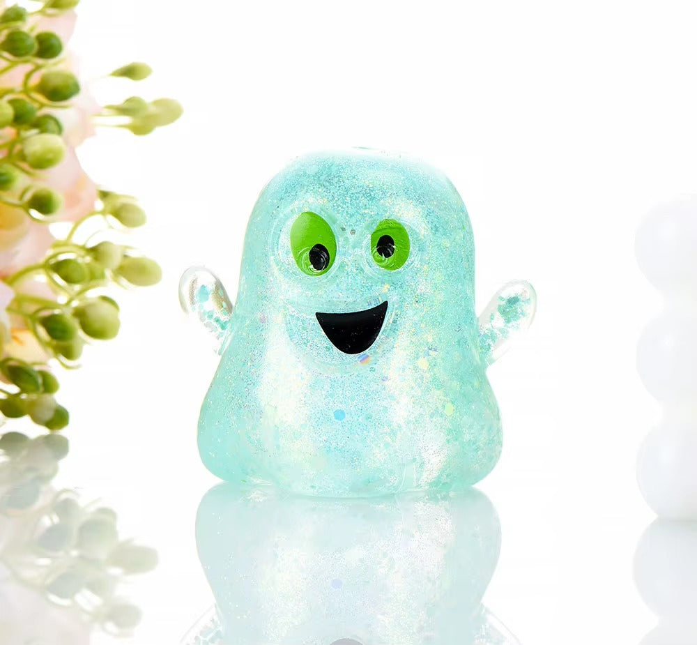 7cm Halloween Glow-in-the-Dark Ghost TPR Squishy Fidget Toy