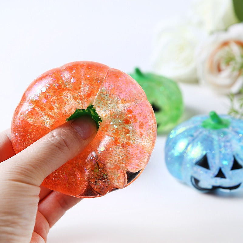 Halloween Pumpkin TPR Squeeze Toy, 7.5 × 5 cm