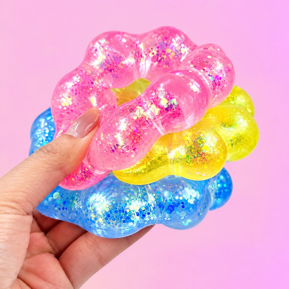 8.5 cm Aurora Round Bracelet TPR Squeeze Fidget Toy
