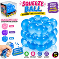 Squishy Stress Cube, High Density Stress Cube Fidget Toys, Slow Rising Sensory Stress Balls for Autism, Kids and Adults, Sugar Squishy Toys for Classroom Prizes, Cube Squishy for Party Favors (Blue)