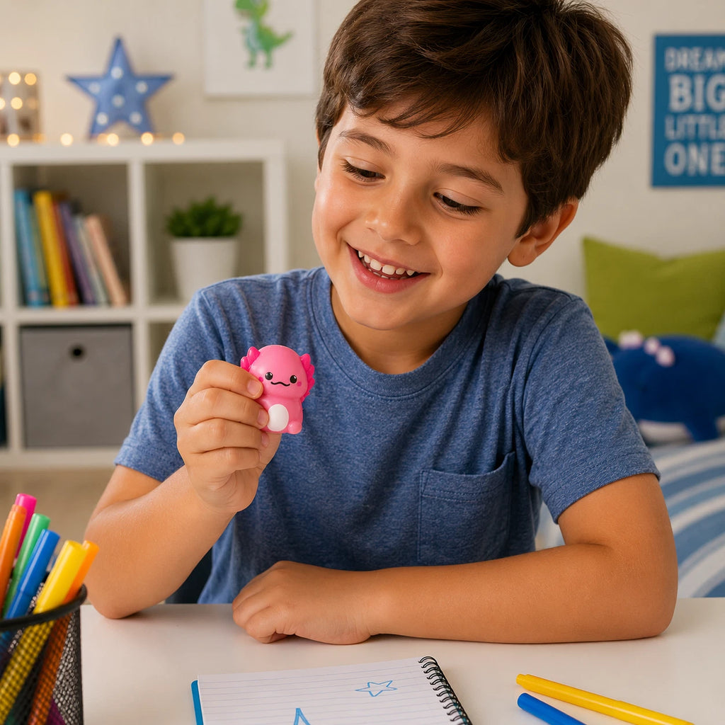 12PC Axolotl Squishy Toys – Soft Slow Rising Stress Relief Sensory Fidget Toys for Kids Girls – Classroom Rewards - Birthday Party Favors - Treasure Box Prizes