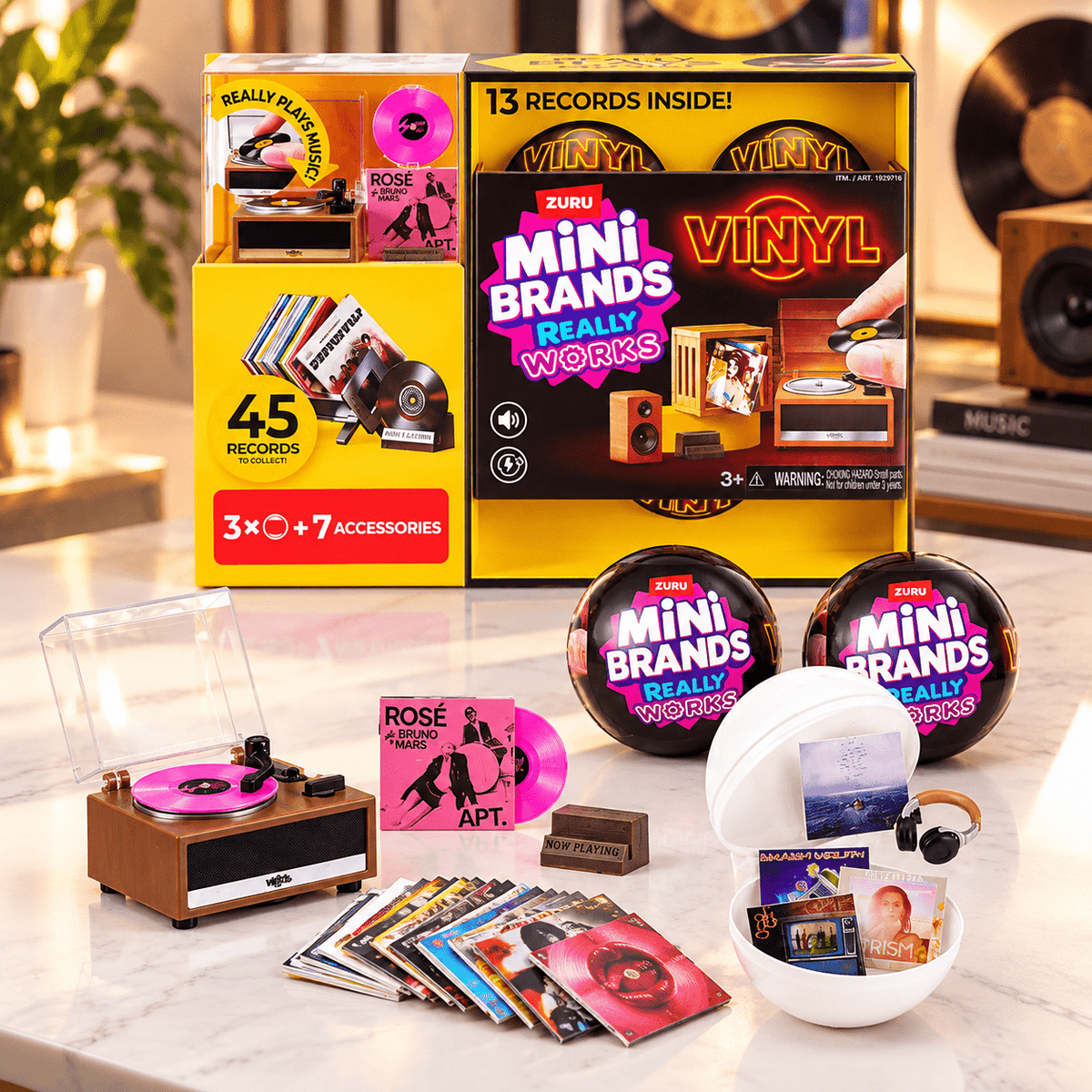 Zuru Mini Brands Mini Vinyls Playset with Three Capsules
