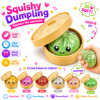 Dumpling Squishy Toys -  Gaint Dumpling Squishy Mystery Box - Assorted Colors - Colorful Squishies Dumplings Stress Balls Toy - Stocking Stuffers with Food Steamer Stretchy Desk Toy