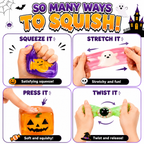 4 Pack Halloween Stress Cube Glow in the Dark Slow Rising Cube Squishy