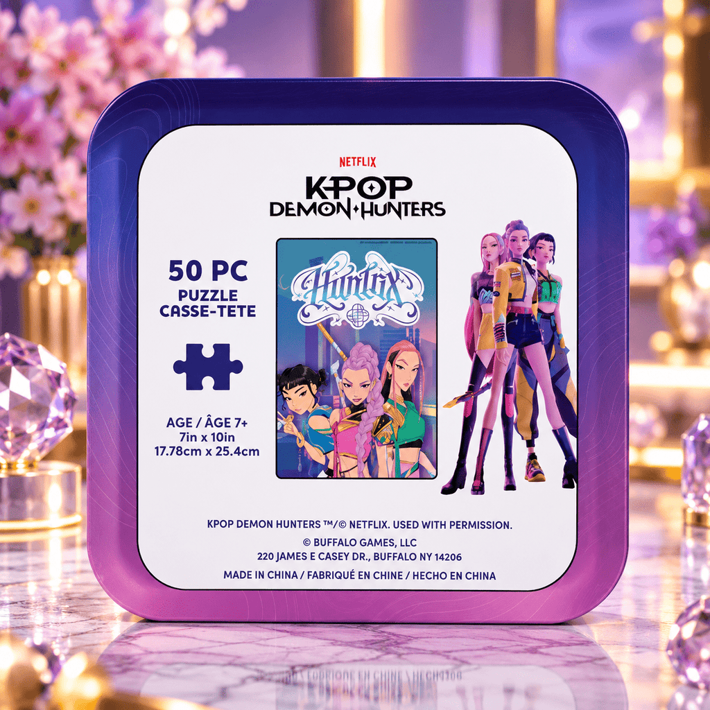 KPop Demon Hunters 50-Piece Kids' Jigsaw Puzzle Tin