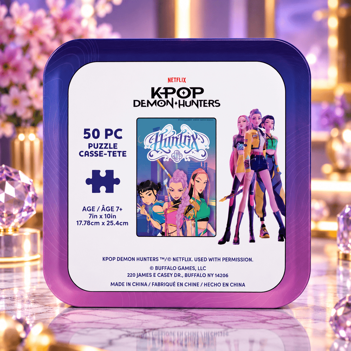KPop Demon Hunters 50-Piece Kids' Jigsaw Puzzle Tin