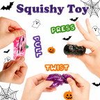 8pcs Halloween Squishy Toys,Stress Balls for Kids Stress Relief Halloween Party Favors-Trick or Treats Classroom Prizes Goodie Bag Fillers