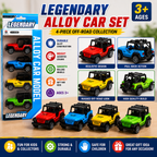 4-Pack 4x4 Off-Road SUV Toy Cars - Mini Pull Back Truck Vehicles Set - Jeep-Like Styling for Kids & Toddlers - Party Favors and Birthday Gifts