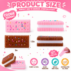 Silicone Stress Relief Squishy - 2 PCS Cookie Sticky Taba Squishy Fidget Toys Adults - Ultra-Soft Squeeze Toys - Fun Silicone Enjoy Decompression Toy - Soft and Relaxing Squeezing Toy