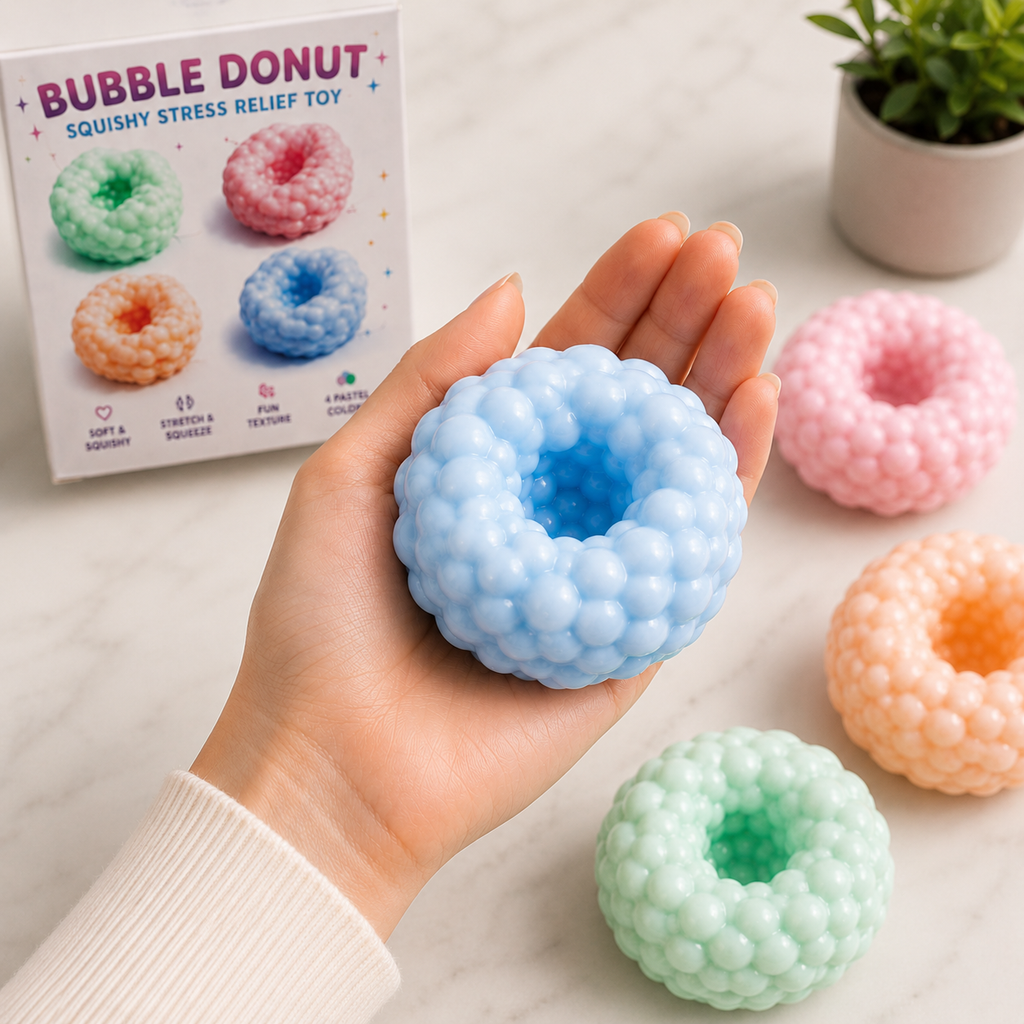 4PCS Crunchy Squishy Stress Ball for Kids and Adult - Soft Crunchy Stress Ball for Anxiety Stress Relief Focus Relaxing - Shapeable Sensory Squeeze Fidget Toys for Office Travel Student Classroom Prizes