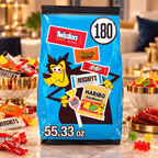 Hershey Assorted Halloween Candy Bulk Bag, 55.33 oz, 180 Pieces