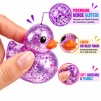 2Pcs Glitter Mini Duck Squishies - Soft Slow Rising Ducks Fidget Toys Stress Balls - Adult Relieve Anxiety Squishies Duck Stress Squeeze Toys - Suitable for Halloween - Christmas - Party Supplies