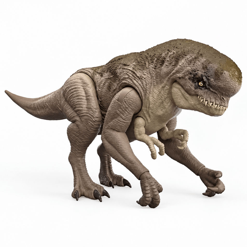 Jurassic World Distortus Rex Dinosaur Action Figure, 16 Inch Villain Dino with Chomping Action