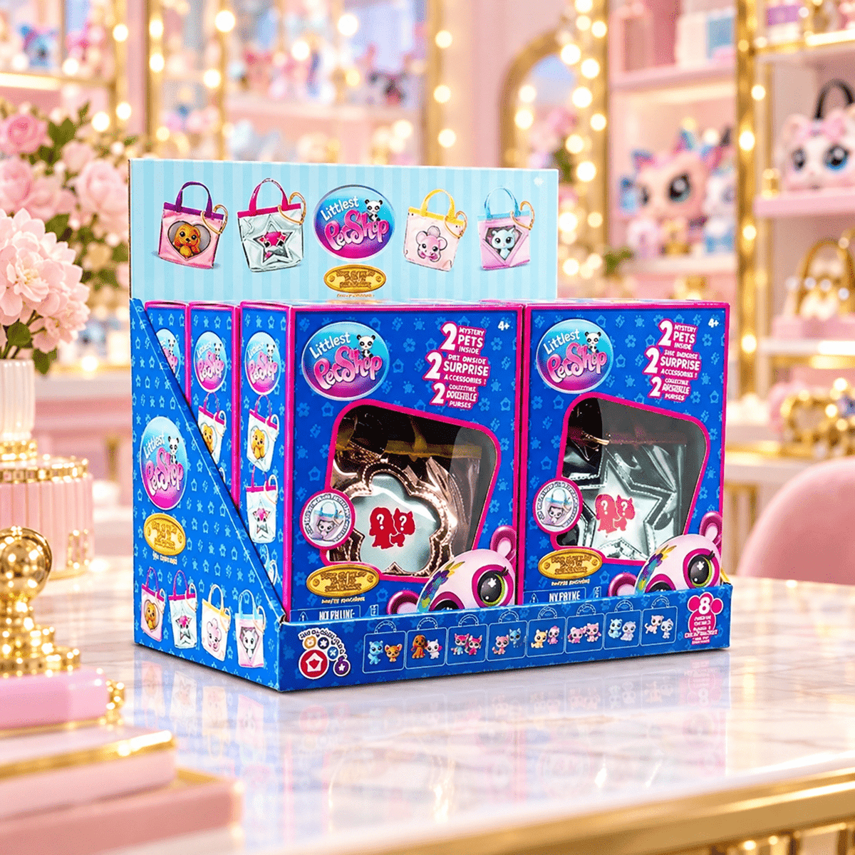 Littlest Pet Shop Deluxe Surprise Reveal Collectible Figures Divas on the Go – 6pc