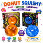 Donut Squishy Toy – Blue Soft Slow Rising Stress Relief Sensory Fidget Squeeze Toys for Kids & Adults - Squishy Donut Set