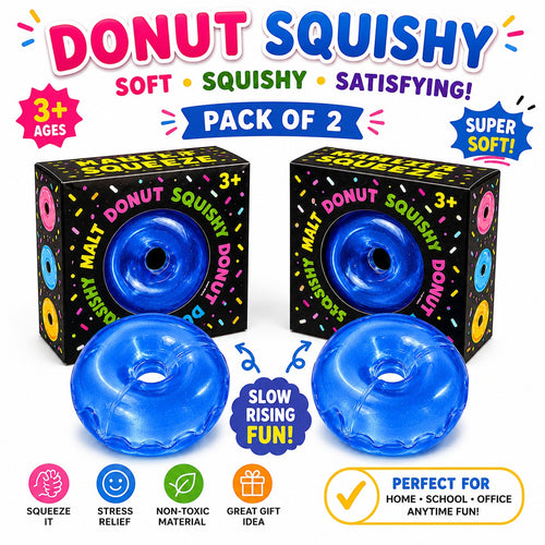 Blue Donut Squishy Toy Set | Kiddo Toy World