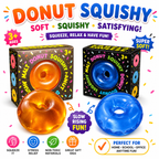 Donut Squishy Toy – Blue Soft Slow Rising Stress Relief Sensory Fidget Squeeze Toys for Kids & Adults - Squishy Donut Set