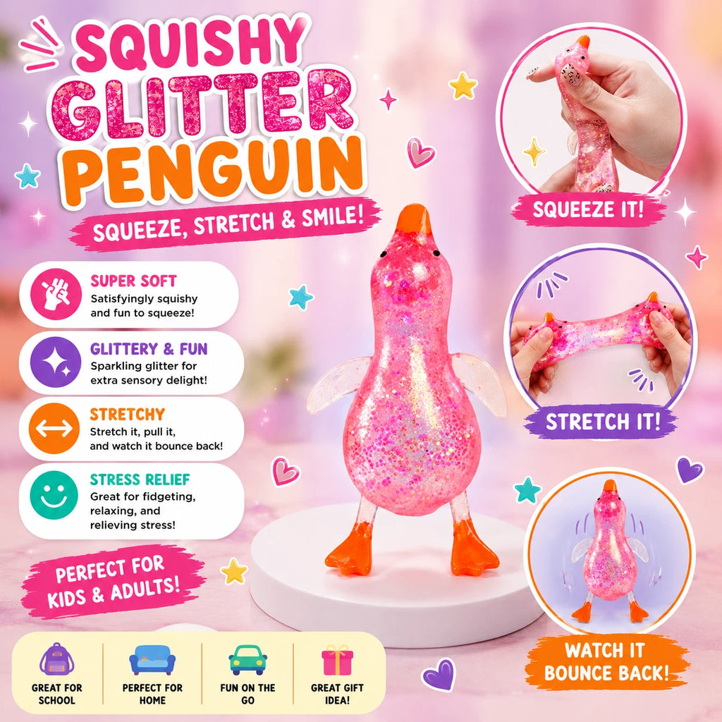 Cute Duck Squishy Sugar Stress Ball - Soft Duck Stress Relief Sugar Ball Toys and Moldable Slow Rise Relaxing Sensory Fidget Stress for Anxiety Relief(Pink)