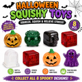 8pcs Halloween Squishy Toys,Stress Balls for Kids Stress Relief Halloween Party Favors-Trick or Treats Classroom Prizes Goodie Bag Fillers