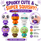 6 Pack Halloween Squishies Toys Slow Rising Squishy Squeeze Toys