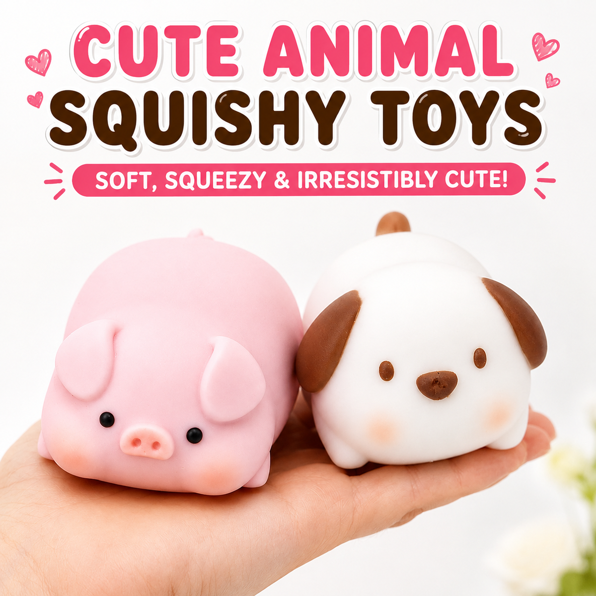 Cute Pig Squishy Toy – Soft Sensory Fidget Squeeze Toy for Kids, Birthday Gifts & Party Favors