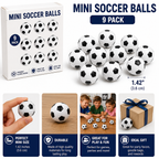 Pack of 9 Foosball Balls Mini Soccer Balls - Small Soccer Ball Replacements for Foosball Table Fun Home Recreation