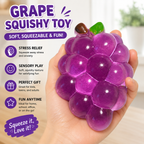 Crystal Grape Squishies Toy - Crystal Grape Squishies Stress Ball - Soft Fruit Squeeze Toy - Anxiety Relief Fidget Toy for Adults - Stress Toy for Desk Decor & Gift (Purple)