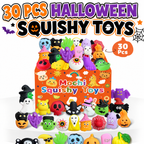 30 Pcs Halloween Mochi Squishy Toy for Kids, Party Favors Non Candy Treats