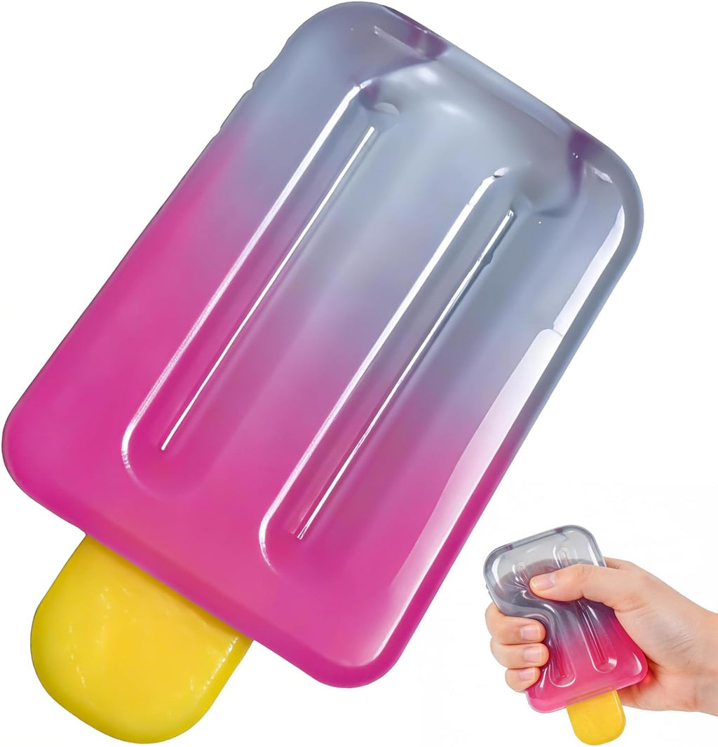Ice Cream Squeeze Squishy - Summer Sensory Stress Relief Squeeze Squishy - Soft Sensory Fidget Toy for Stress & Anxiety Relief - Birthday Gift & Classroom Rewards