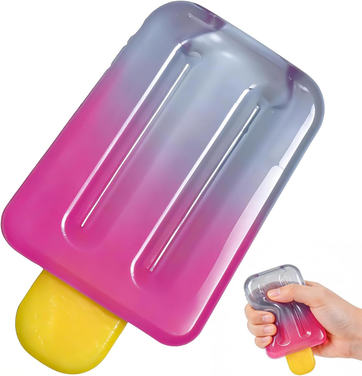 Ice Cream Squeeze Squishy - Summer Sensory Stress Relief Squeeze Squishy - Soft Sensory Fidget Toy for Stress & Anxiety Relief - Birthday Gift & Classroom Rewards