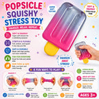 Ice Cream Squeeze Squishy - Summer Sensory Stress Relief Squeeze Squishy - Soft Sensory Fidget Toy for Stress & Anxiety Relief - Birthday Gift & Classroom Rewards