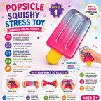 Ice Cream Squeeze Squishy - Summer Sensory Stress Relief Squeeze Squishy - Soft Sensory Fidget Toy for Stress & Anxiety Relief - Birthday Gift & Classroom Rewards