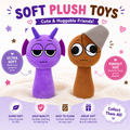 Plush Toy - Horror Games Plushies Toy for Fans - Soft Stuffed Animal Pillow Figure Doll Christmas Birthday Gifts for Adult Kids (Purple+Brown)