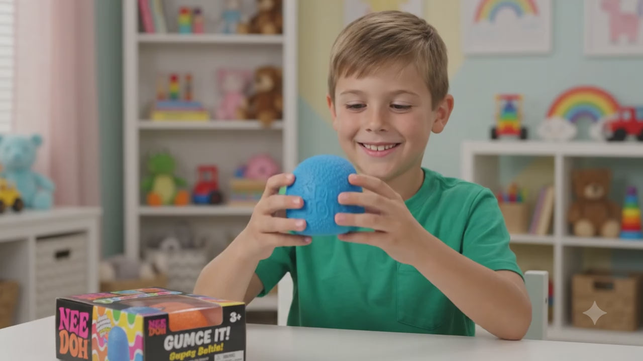 Kiddo Toy World NeeDoh Gumdrop - Textured Sensory Toy with Super Solid Squish - 2.5" Tall - Colors May Vary (Pack of 1)
