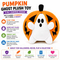 Halloween Pumpkin Ghost Plush Toy with Zipper – Cute Jack-o’-Lantern Ghost Pillow Decoration – Soft and Cuddly for Boys and Girls Plush Toy