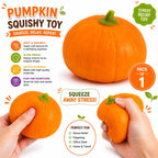 Pumpkin Squishy - Slow Rising Squishy Fidget Toys for Stress Anxiety Relief - Realistic Pumpkin Squeeze Toy for Thanksgiving Day, Party Favor Gift