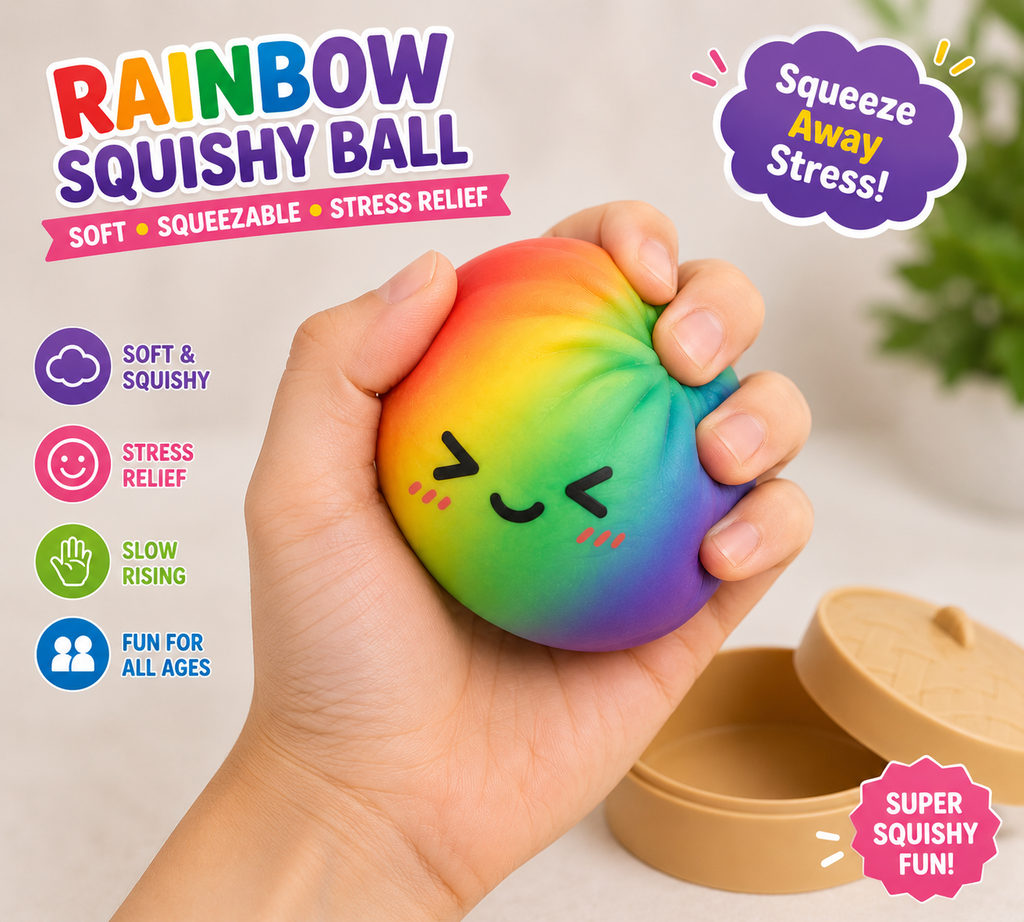 2026New Dumpling Squishy - Dumpling Mystery Box - Colorful Dumplings Soft Squeeze Decompression Dough for Anxiety Relief Fidget with Food Steamer Stretchy Desk Toys(Rainbow Colors) Gifts