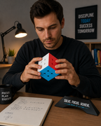 3x3 Speed Cube Stickerless with Stand & Tutorial - Problem-Solving Brain Teaser - Easy Turning Sensory Puzzle Toy Easter Gift Basket Stuffers for Boys 6-12 - STEM Educational