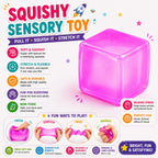Cube Stress Ball – Sensory Toy - Soft Squeeze Fidget Toy for Stress Relief