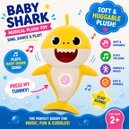 Adorable Shark Plush Toy - 11.8" Singing Stuffed Animal - Musical Interactive Toy for Toddlers & Kids - Perfect for Playtime & Naptime ﻿