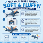 Shark Stuffed Animal Plush 11" Cute Shark Toy Plush Pillows Soft Cotton Sharks Plushies Ocean Sea Animal Doll Gifts for Boys Girls Kids Adults ( Navy Blue ）