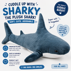Shark Stuffed Animal Plush 11" Cute Shark Toy Plush Pillows Soft Cotton Sharks Plushies Ocean Sea Animal Doll Gifts for Boys Girls Kids Adults ( Navy Blue ）