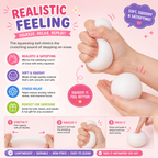Snowball Squishy - Doh Snowball Stress Relief Squishy - Squishy Stress Ball - Slow Rising Memory Foam Squishy Fidget Snow Ball - Adults Anxiety Stress Relief Toys(White)