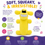 Loofa Dog Plush Squeaky Toy – Extra Soft Stuffed Animal for All Dogs (6", Random Color Surprise)