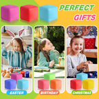 40 Pack Slow Rising Stress Cube Fidget Toys - Squishy Balls Sensory Fidget Toys for Kids Adults - Square Shape Fidgets for Classroom - Party Favors Pull Stretch Squishy Toy Classroom Prize Box Toys