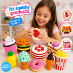 Slow Rising Jumbo Squishies Toys Set - 9 Pack Soft Kawaii Squishy Hamburger Popcorn Cake Ice Cream Donut Stress Relief Squeeze Toy for Boys and Girls