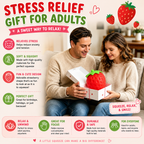 6 Inch Giant Strawberry Squishy Slow Rising Stress Relief Toy - Realistic Soft Fruit Squeeze Fidget Sensory Toy - Desk Decor Party Favor Gift for Adults