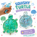 Glitter Turtle Squishies - Soft Stress Relief Squeeze Balls - Colorful - 2 Pack - for Office, Party & Birthday